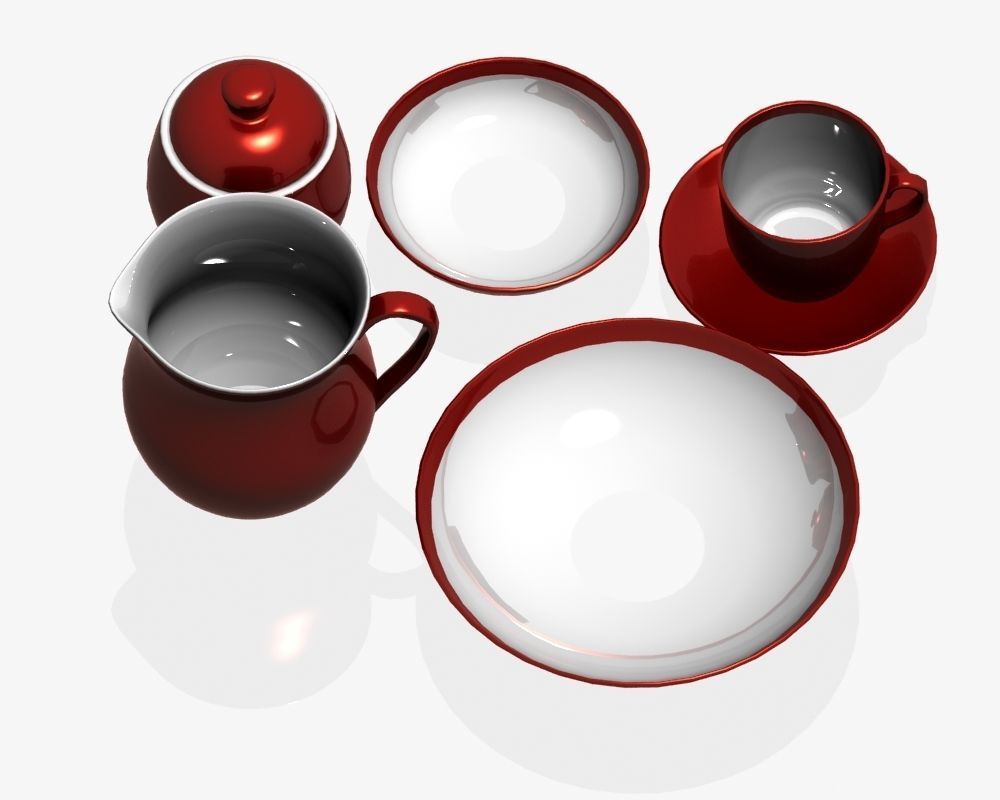 Tea Set 006 3D model_5
