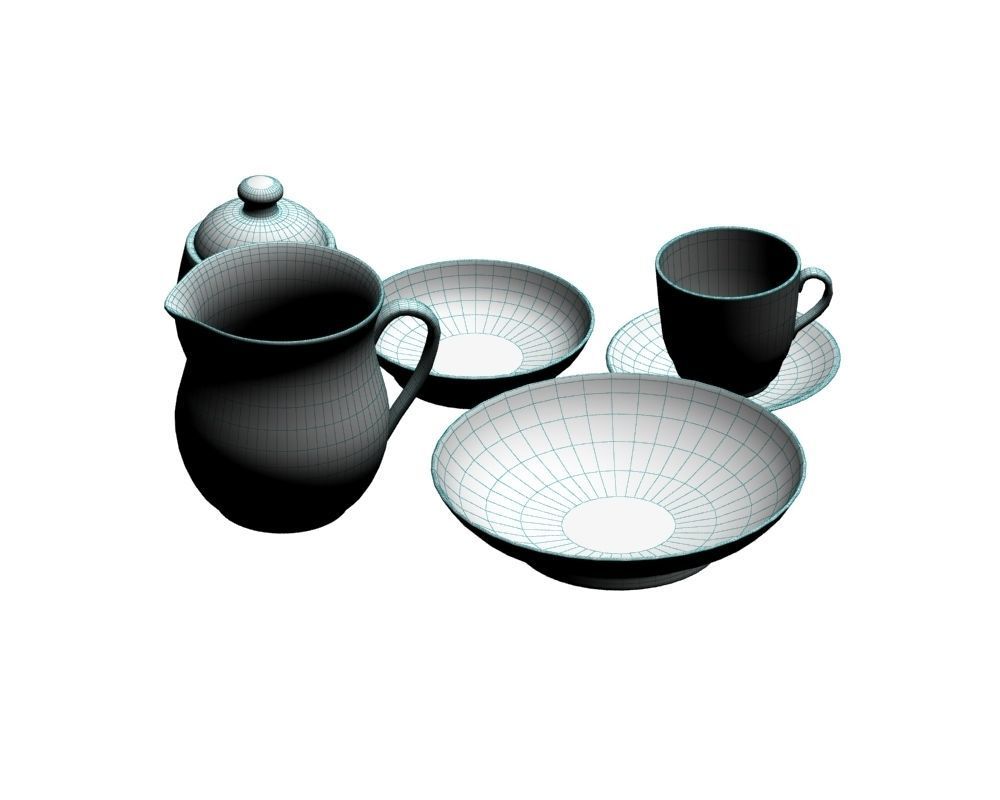 Tea Set 006 3D model_6