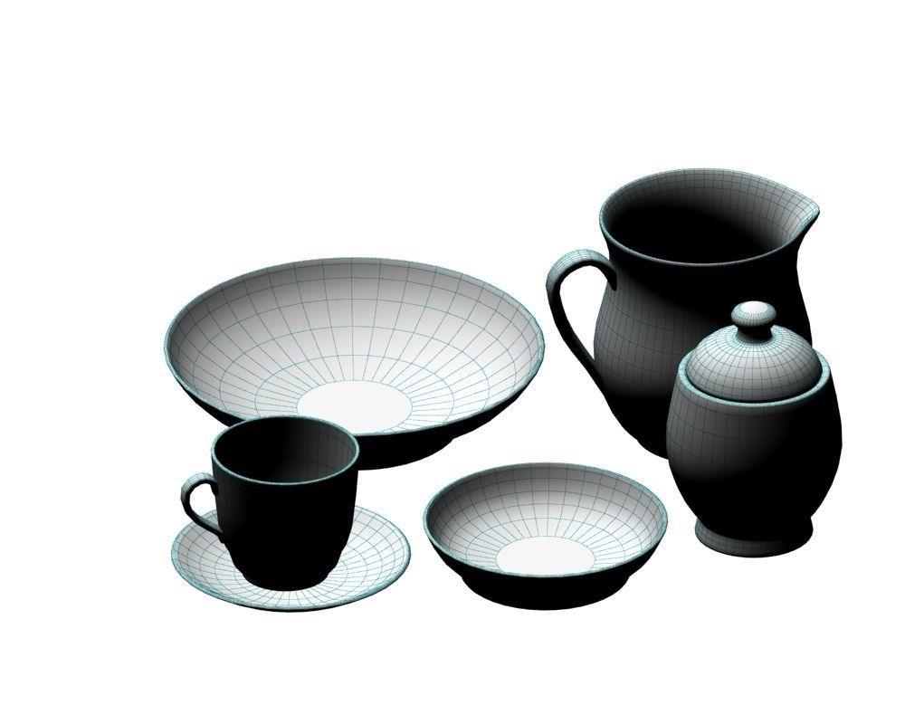 Tea Set 006 3D model_9