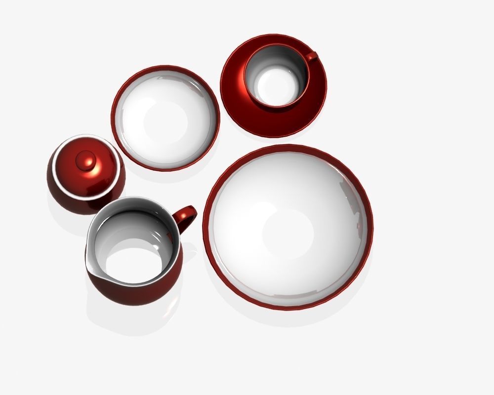 Tea Set 006 3D model_2