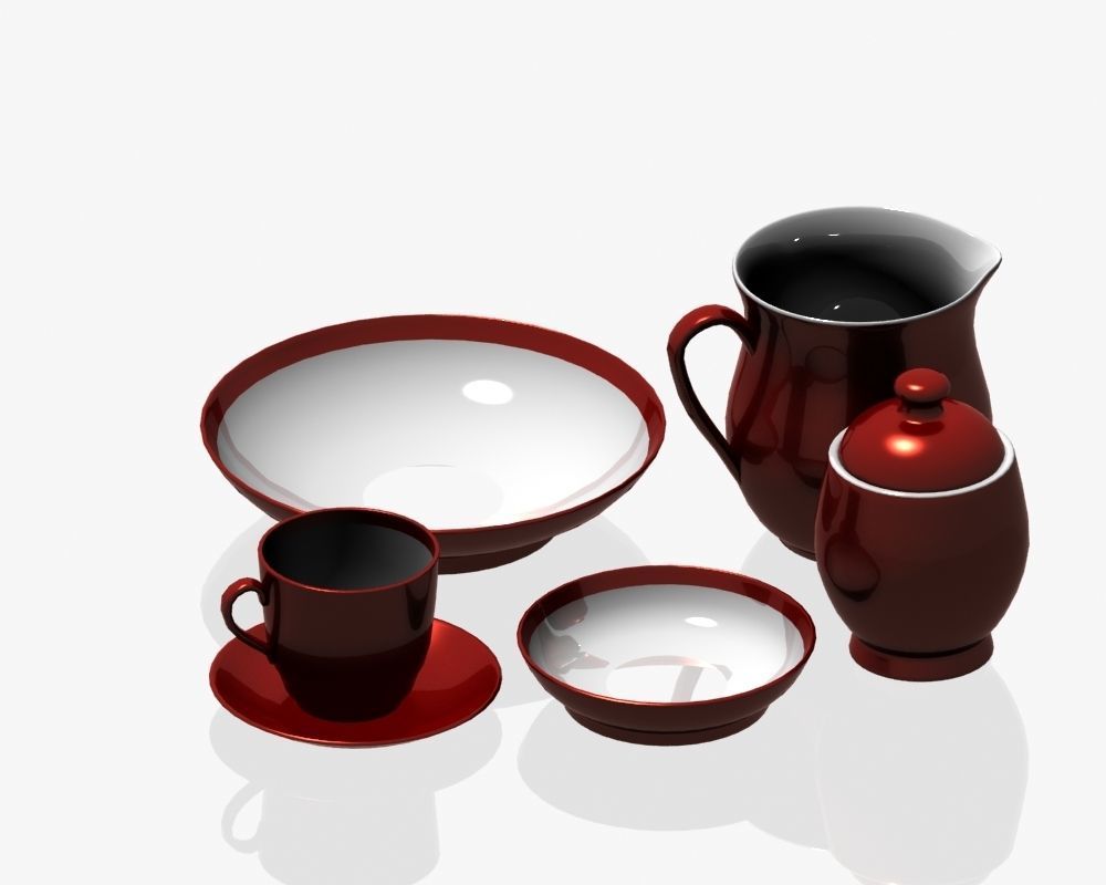 Tea Set 006 3D model_3