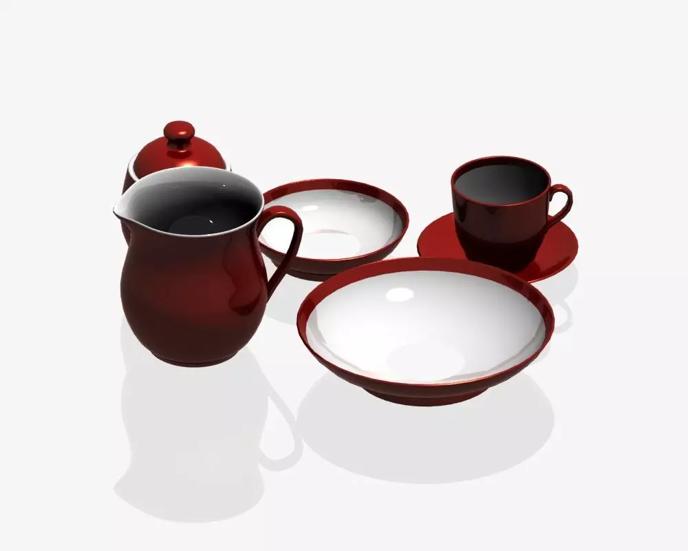 Tea Set 006 3D model_0