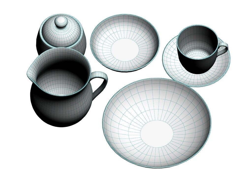 Tea Set 006 3D model_11