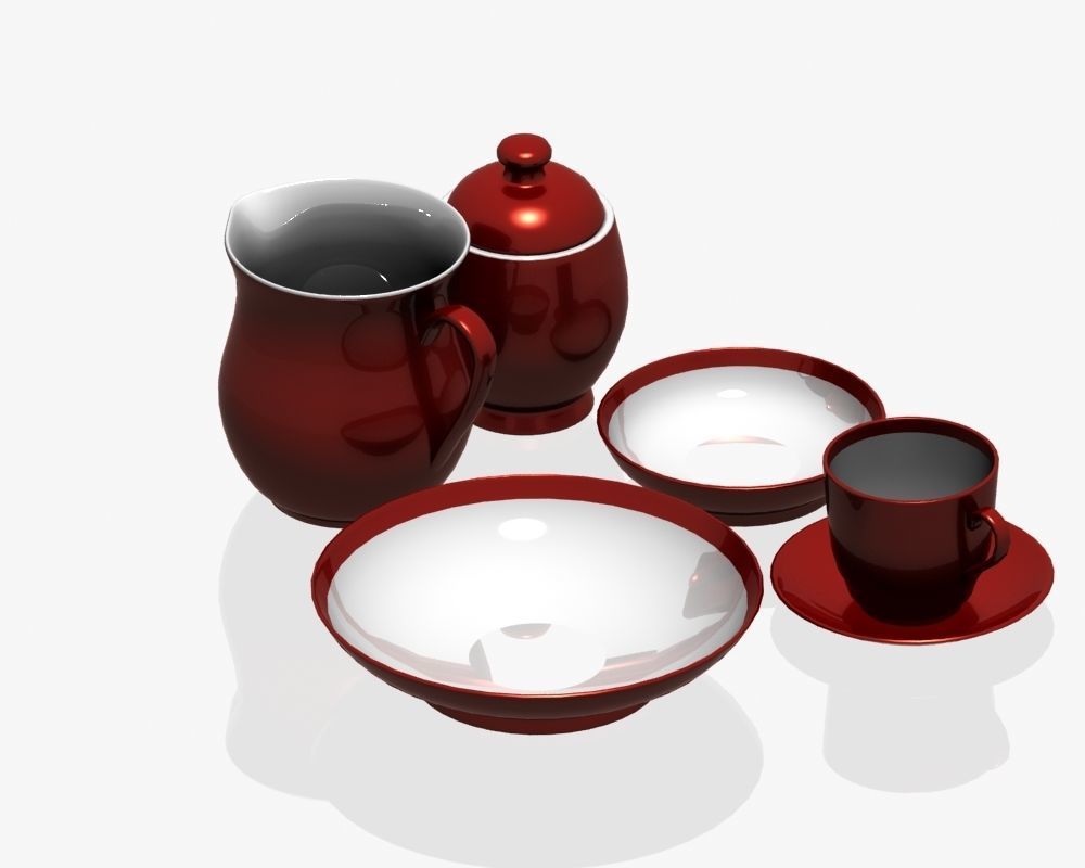 Tea Set 006 3D model_1