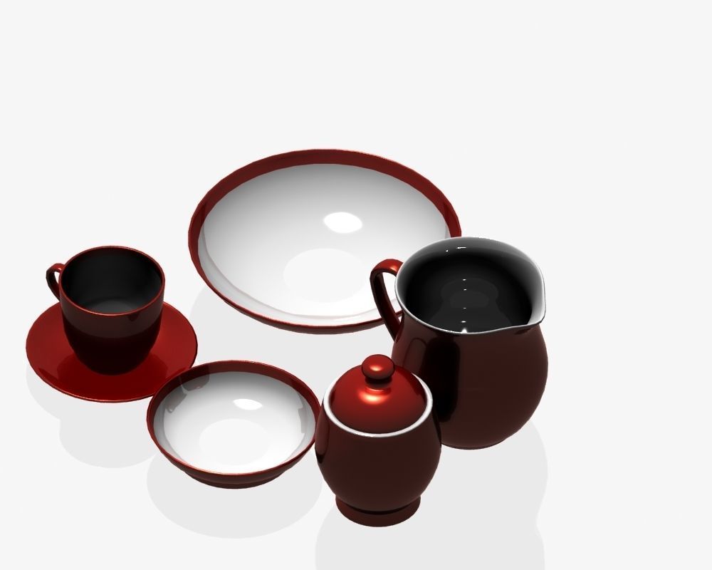 Tea Set 006 3D model_4