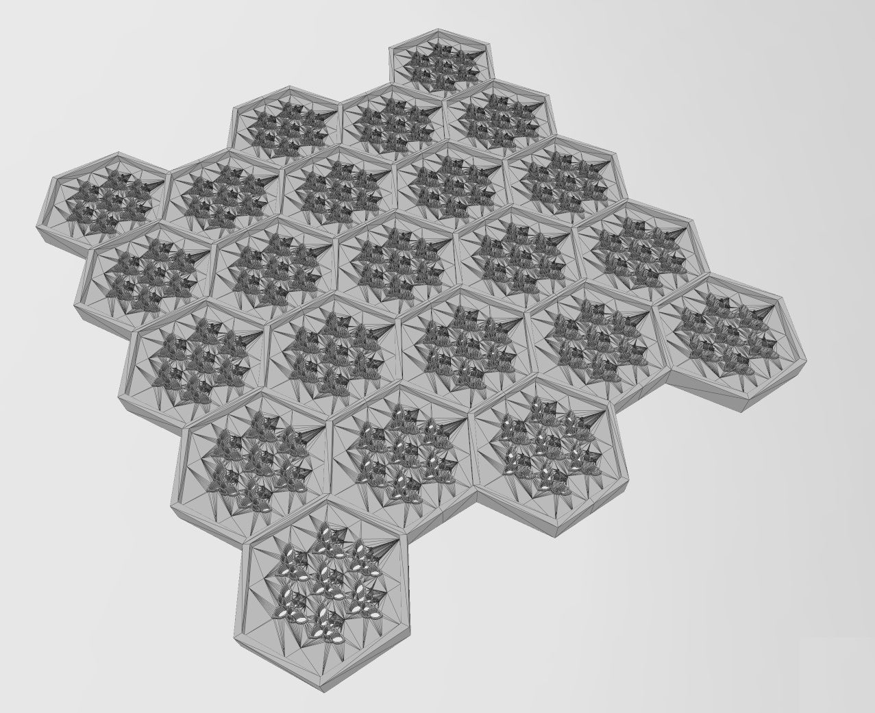 Beehive panel for 3dprinting and cnc  3D print model_12