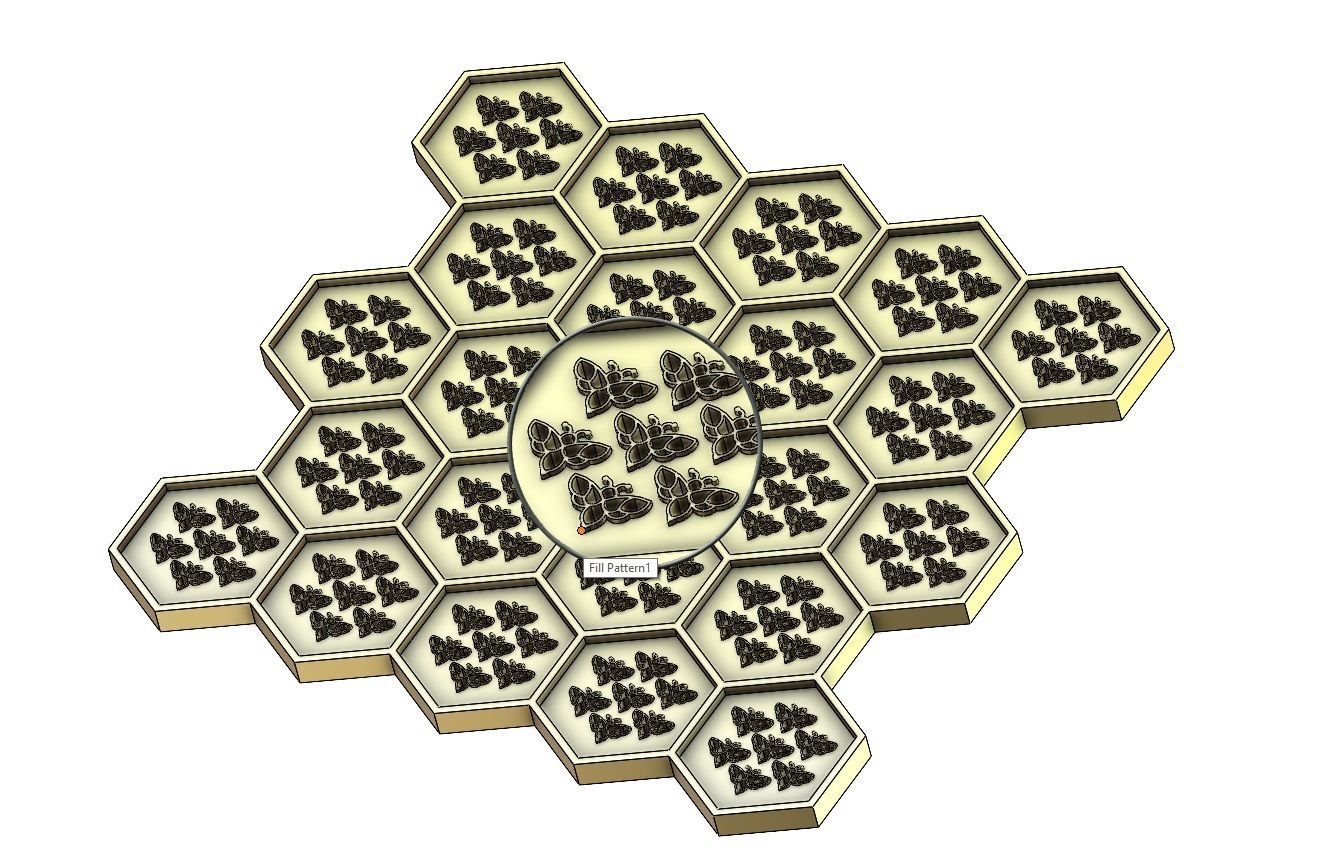 Beehive panel for 3dprinting and cnc  3D print model_6