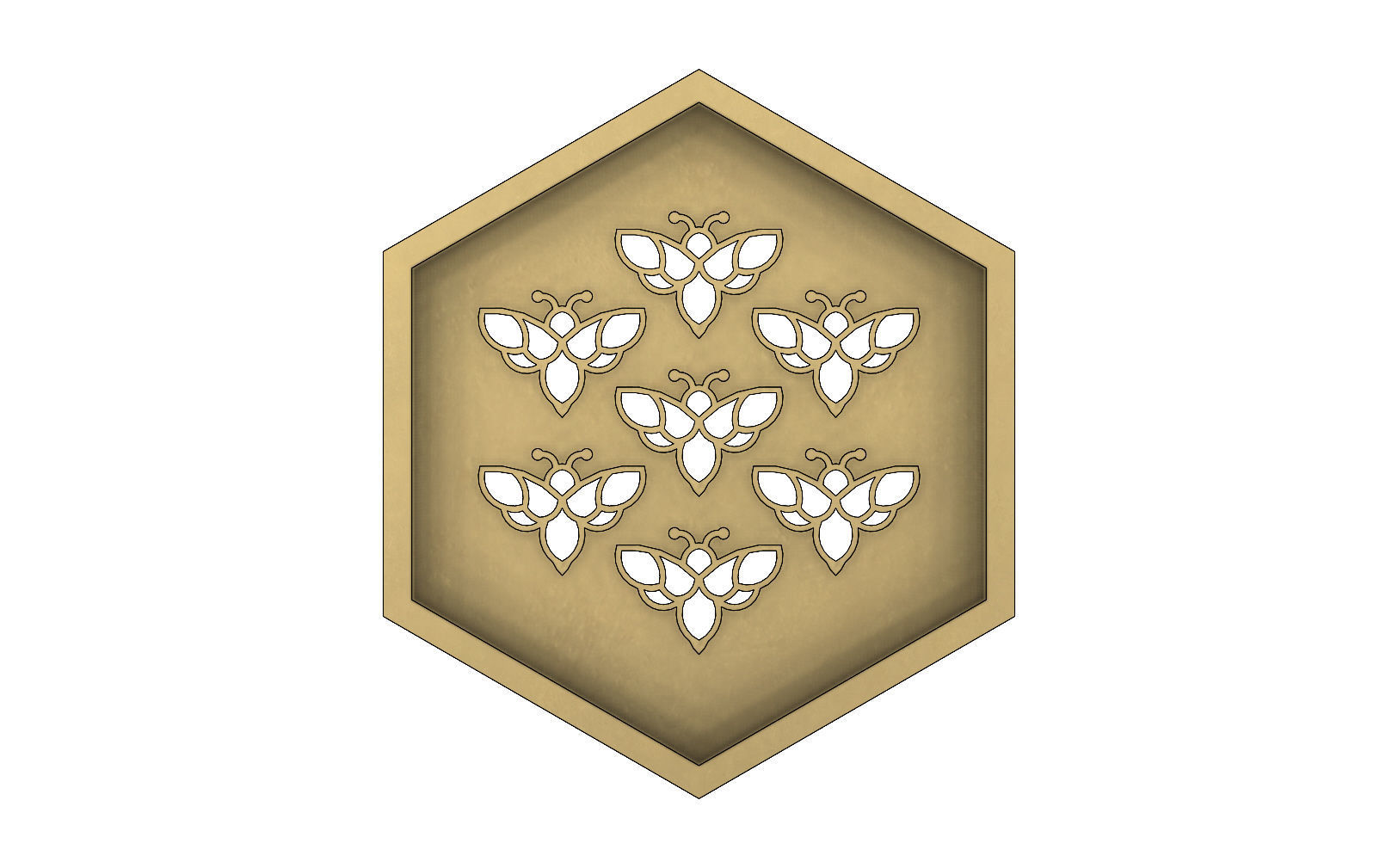 Beehive panel for 3dprinting and cnc  3D print model_8