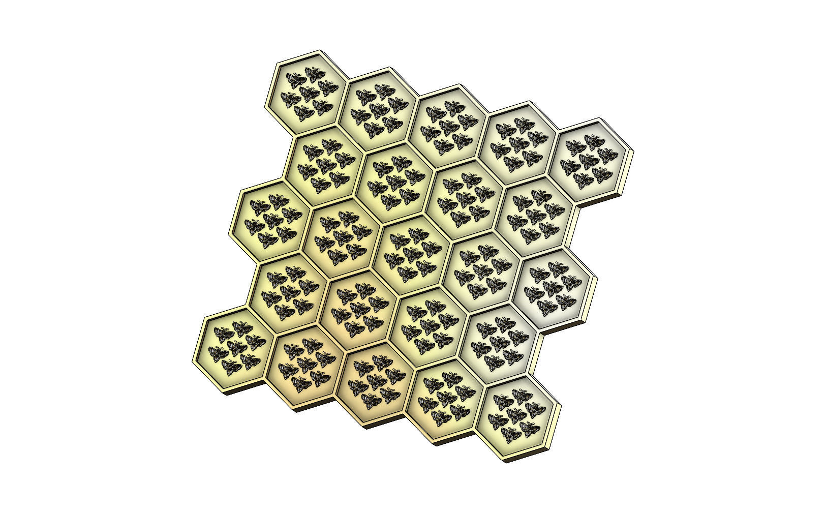 Beehive panel for 3dprinting and cnc  3D print model_3