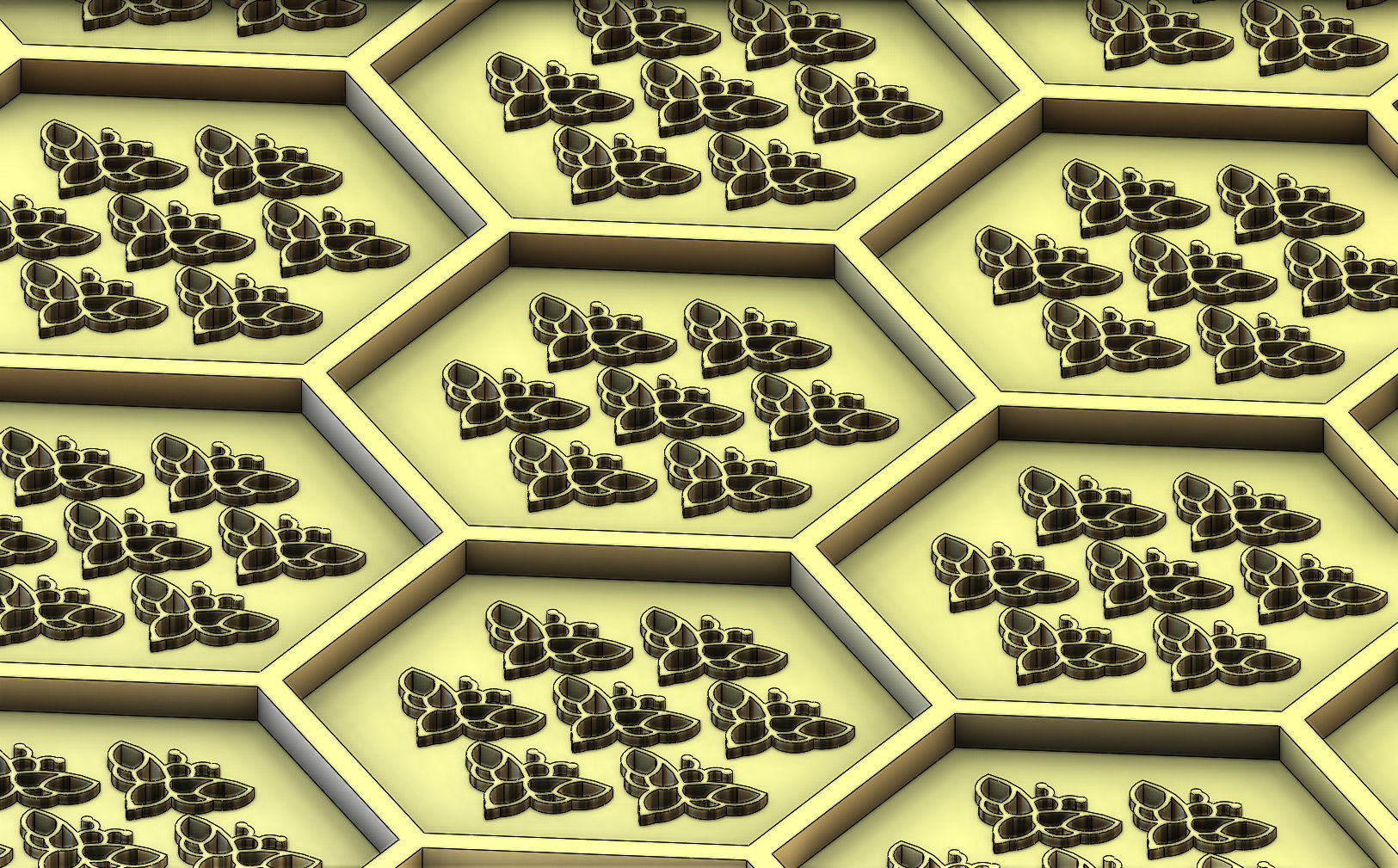 Beehive panel for 3dprinting and cnc  3D print model_7