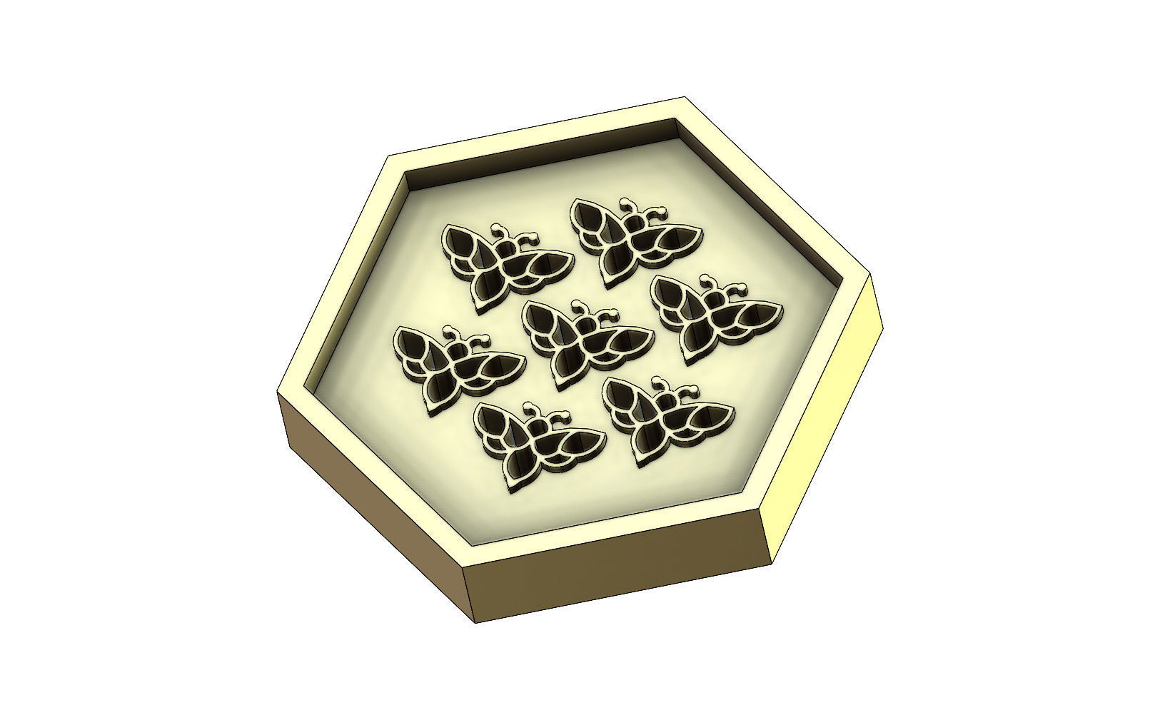 Beehive panel for 3dprinting and cnc  3D print model_10