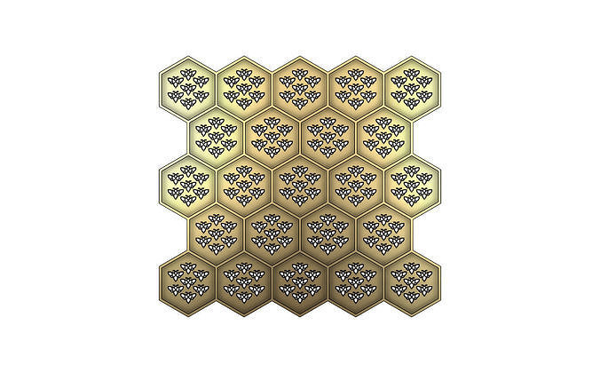 Beehive panel for 3dprinting and cnc  3D print model
