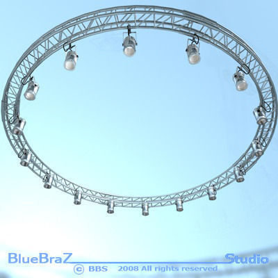 Truss with par 3D model_5