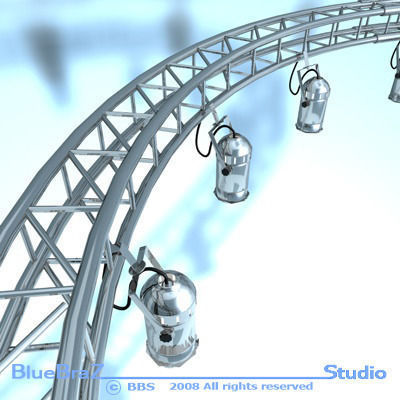 Truss with par 3D model_4