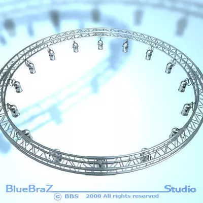Truss with par 3D model_0