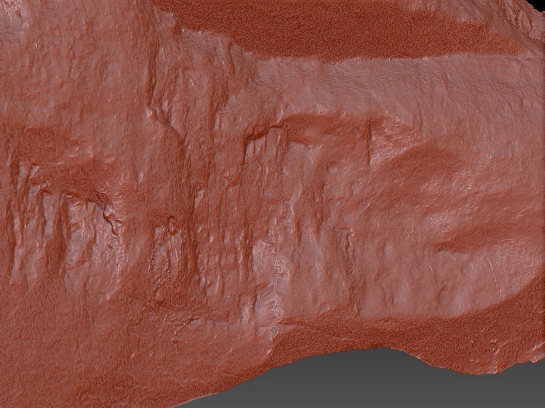 Big Cliff - 55 m - limestone 3D Low-poly 3D model_8
