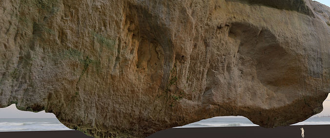 Big Cliff - 55 m - limestone 3D Low-poly 3D model