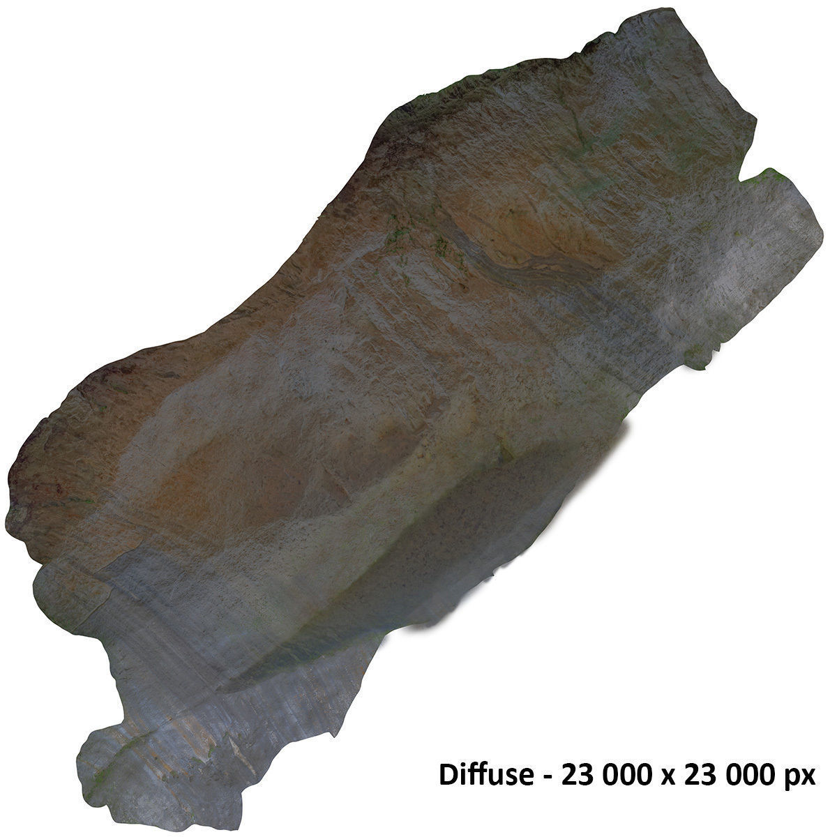 Big Cliff - 55 m - limestone 3D Low-poly 3D model_10