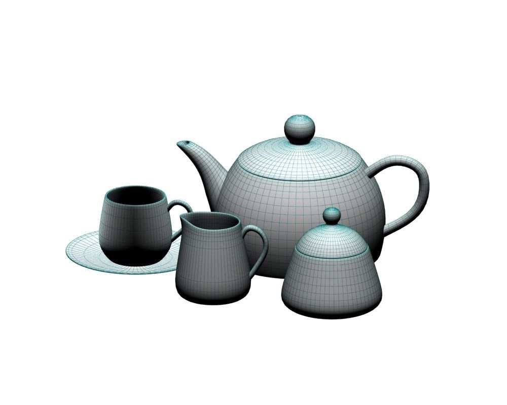 Tea Set 008 3D model_7