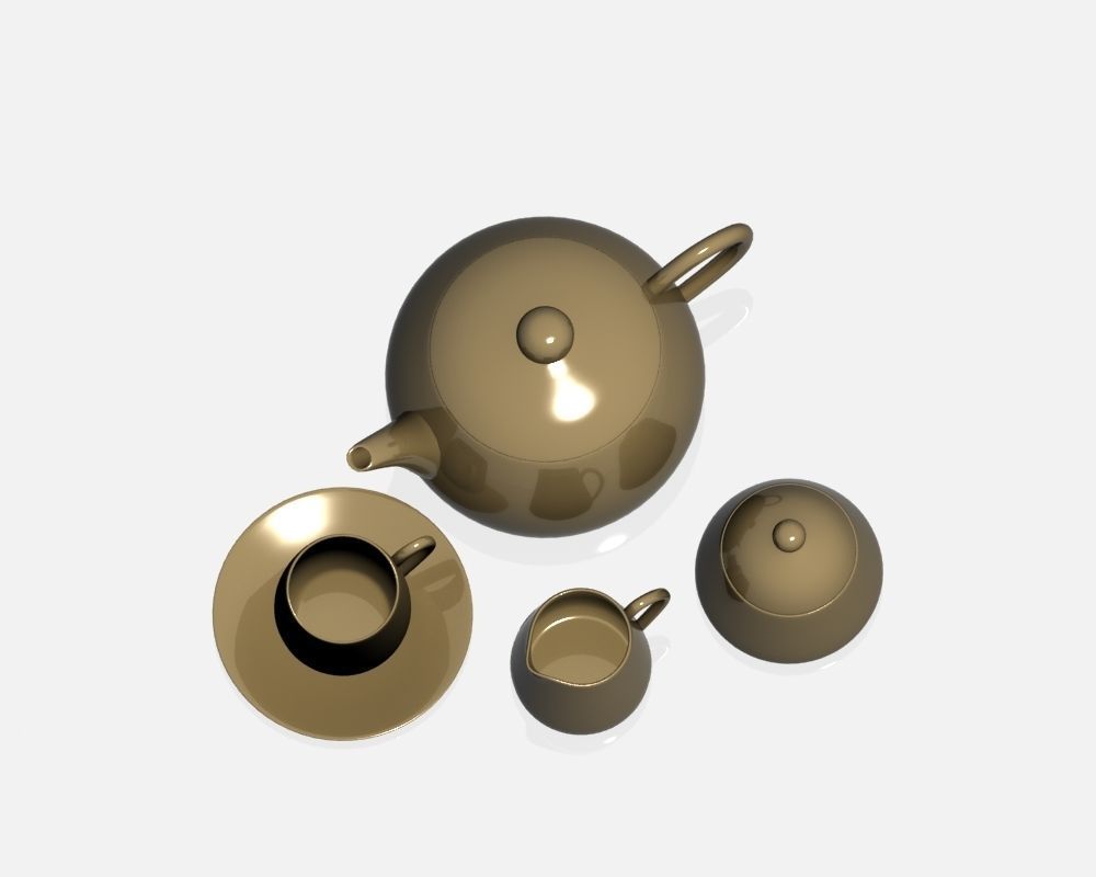 Tea Set 008 3D model_2