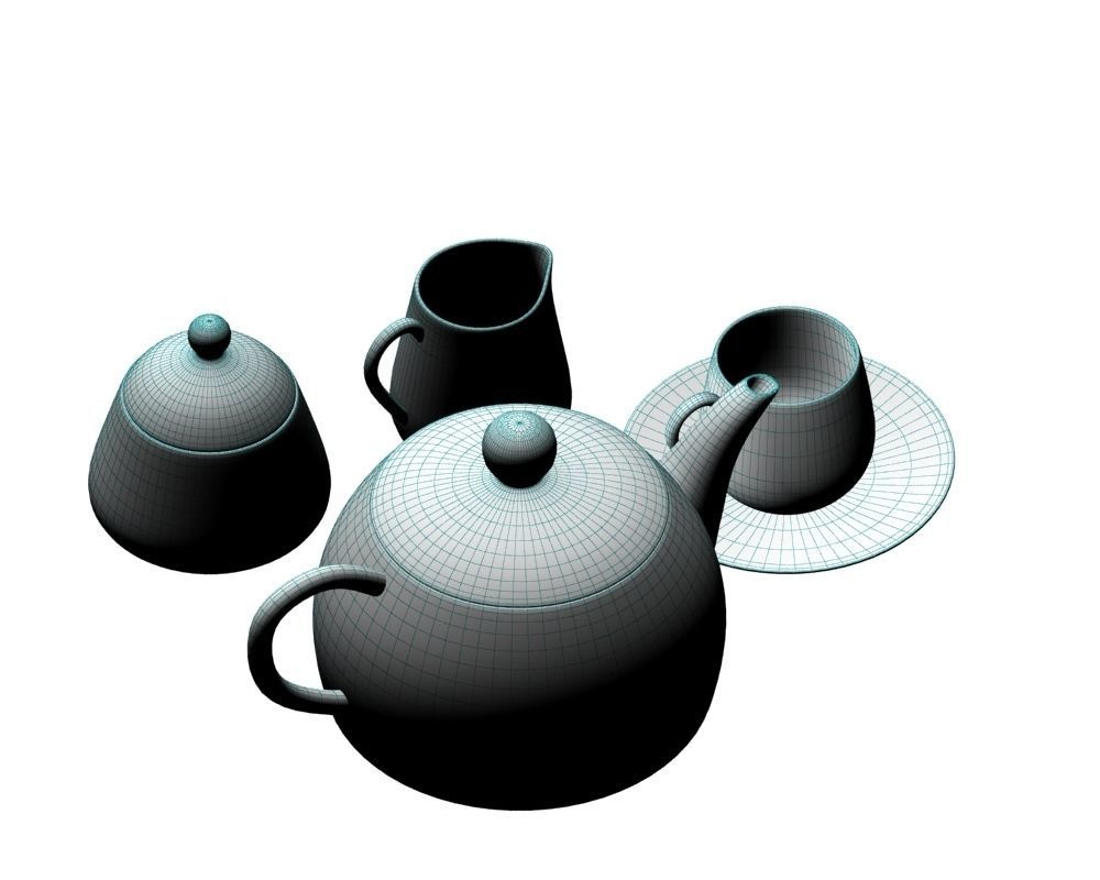 Tea Set 008 3D model_9