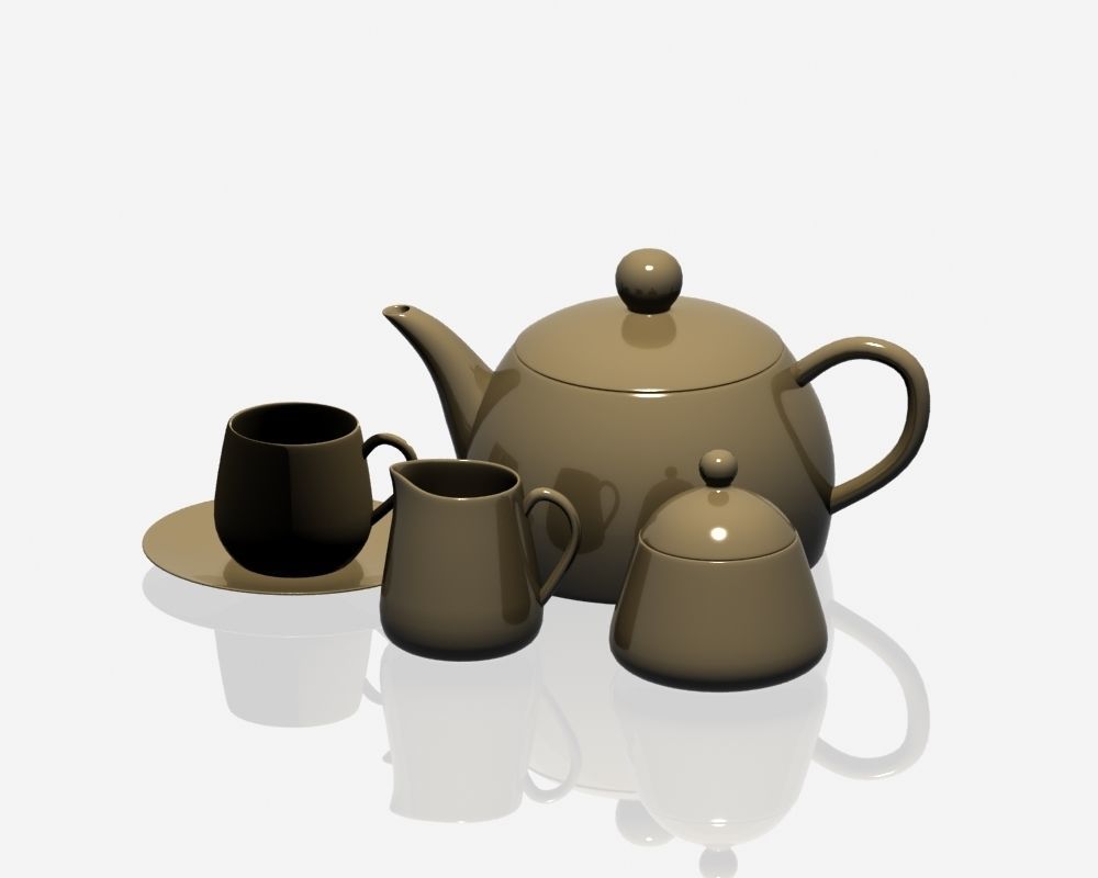 Tea Set 008 3D model_1