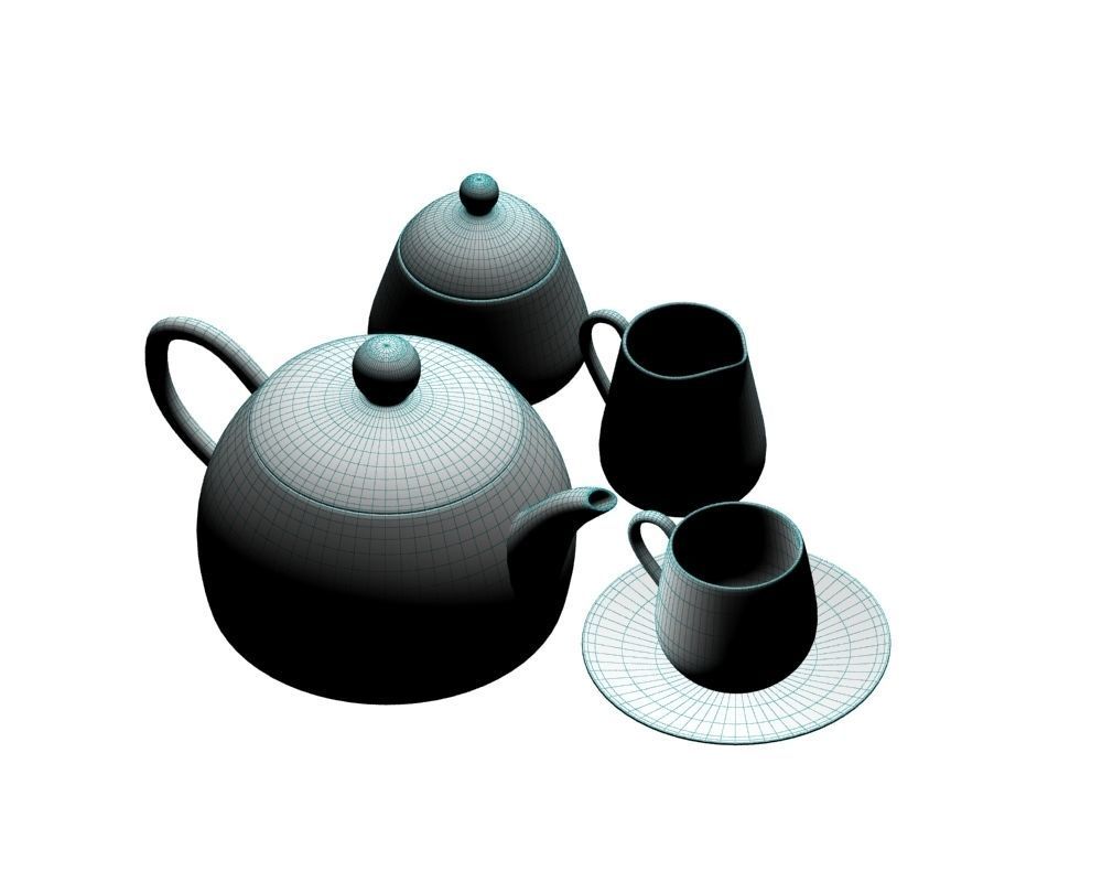Tea Set 008 3D model_10