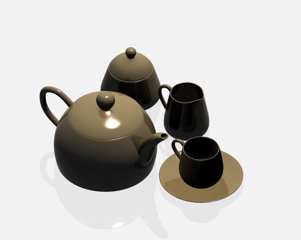 Tea Set 008 3D model_4