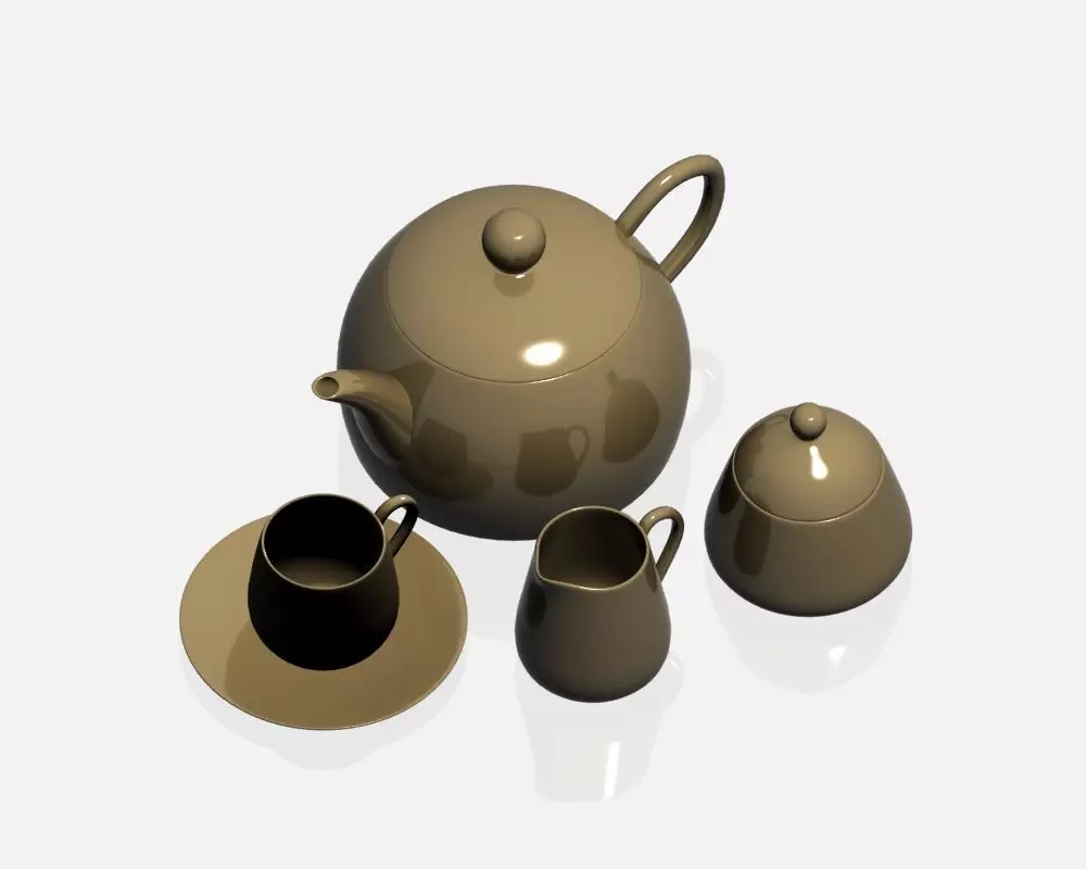 Tea Set 008 3D model_0
