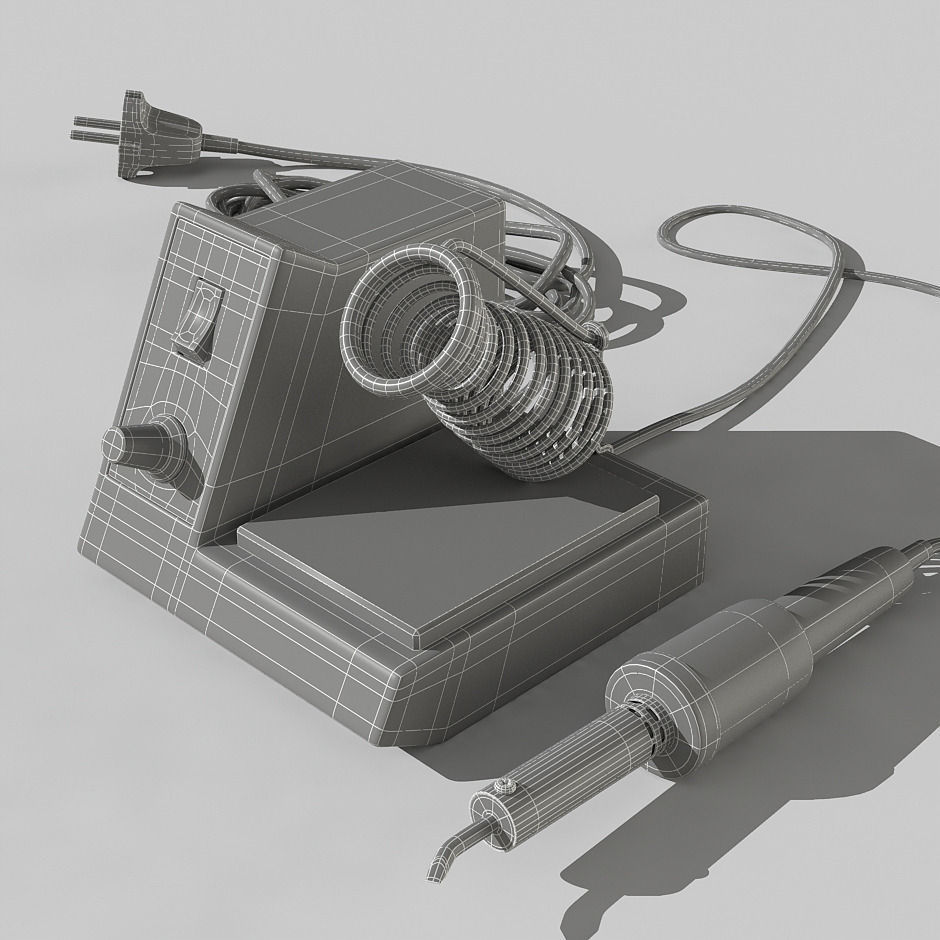 Soldering iron station 3D model_1