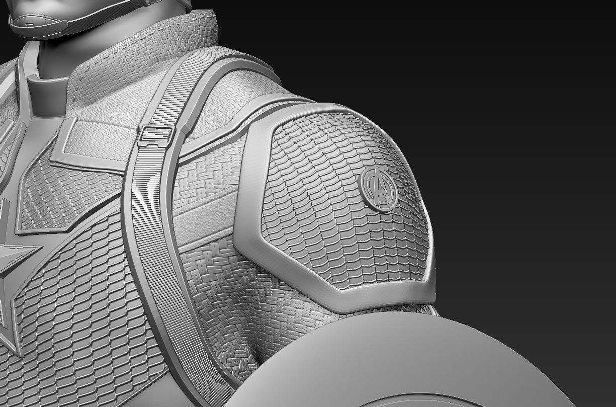 Captain America Statue 3D Print Ready 3D print model_10