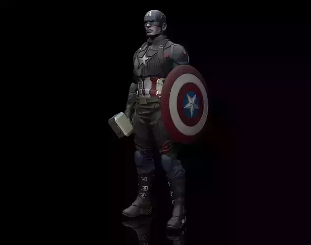 Captain America Statue 3D Print Ready