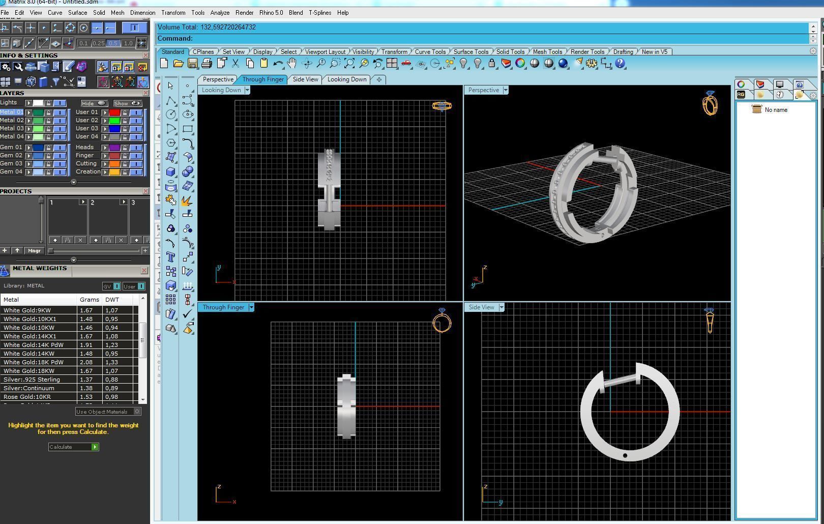 Earrings 3D print model two diamond hoop 3D print model_11