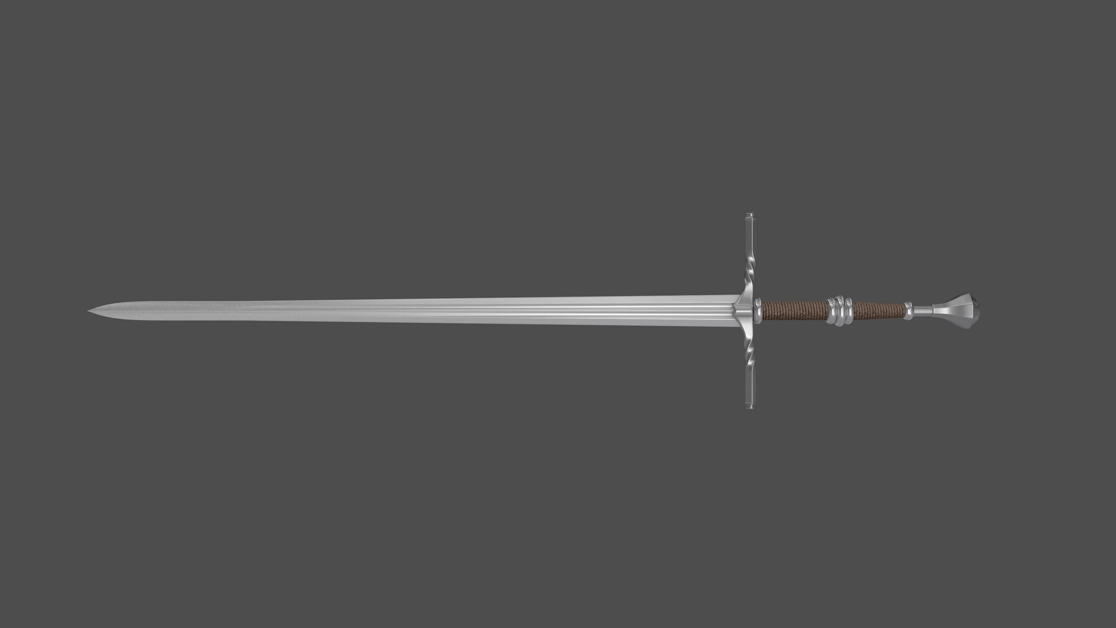 Geralt sword 3D model_5