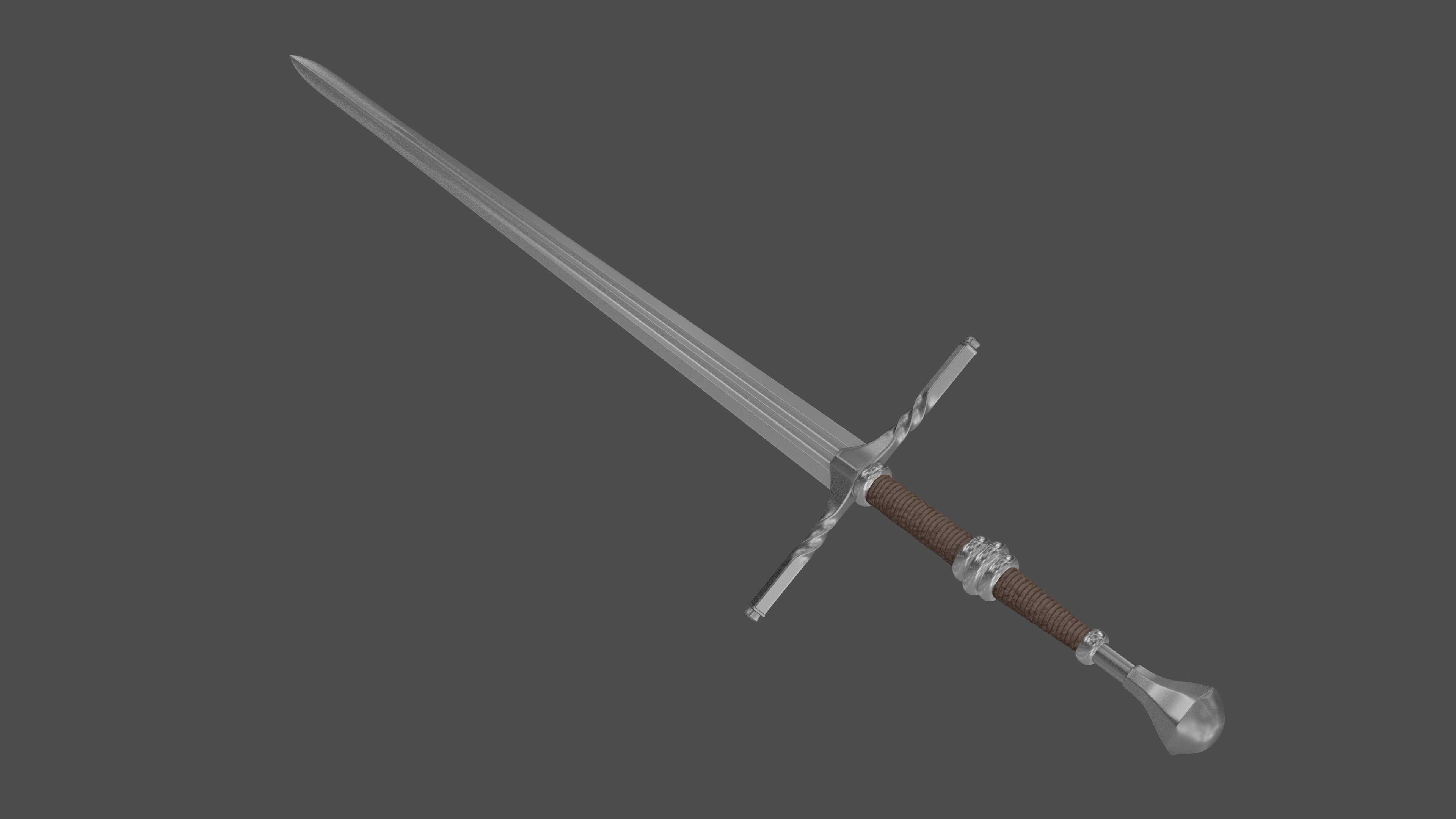 Geralt sword 3D model_1