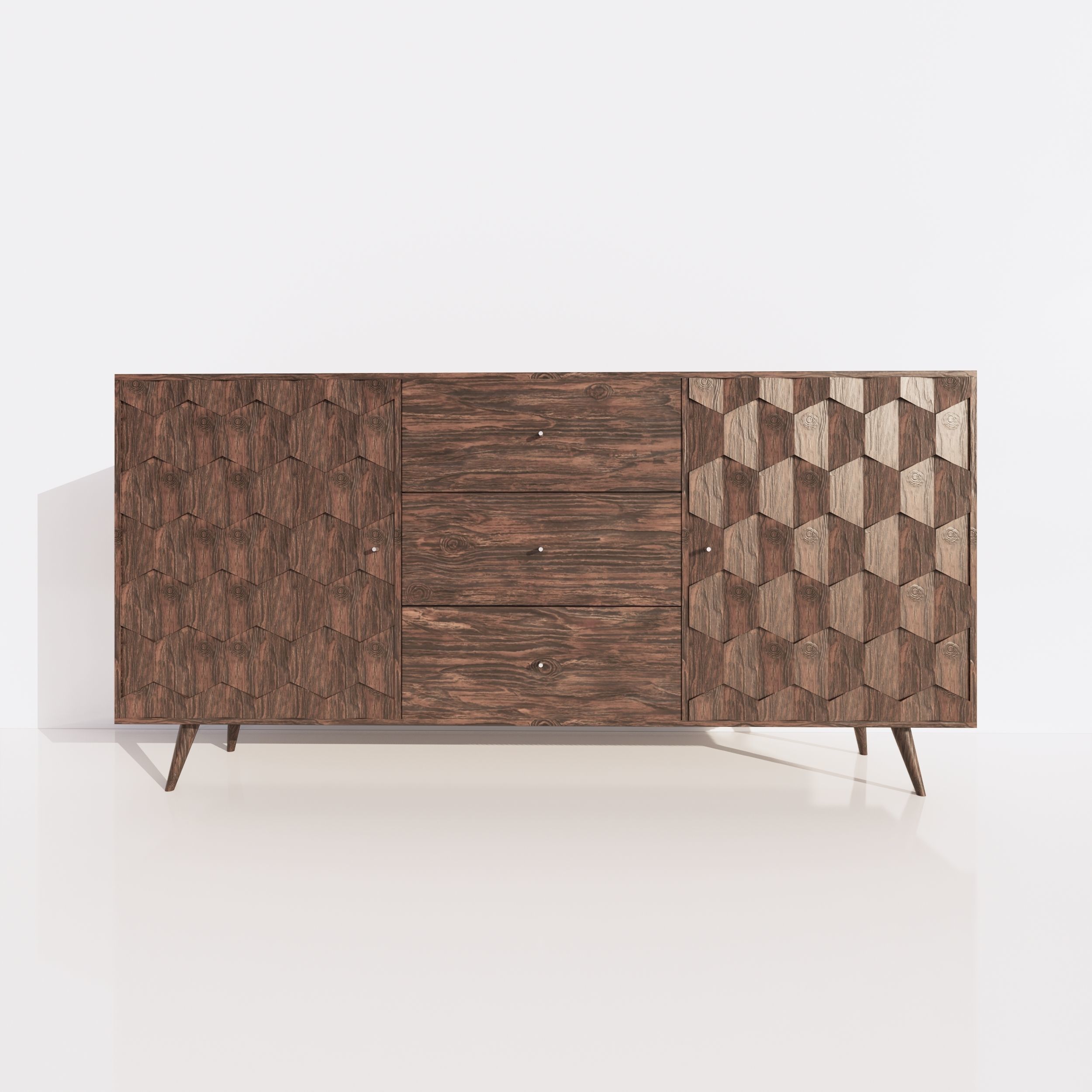 3D model Wardrobe 1 Full parametric Revit Family VR / AR / lowpoly