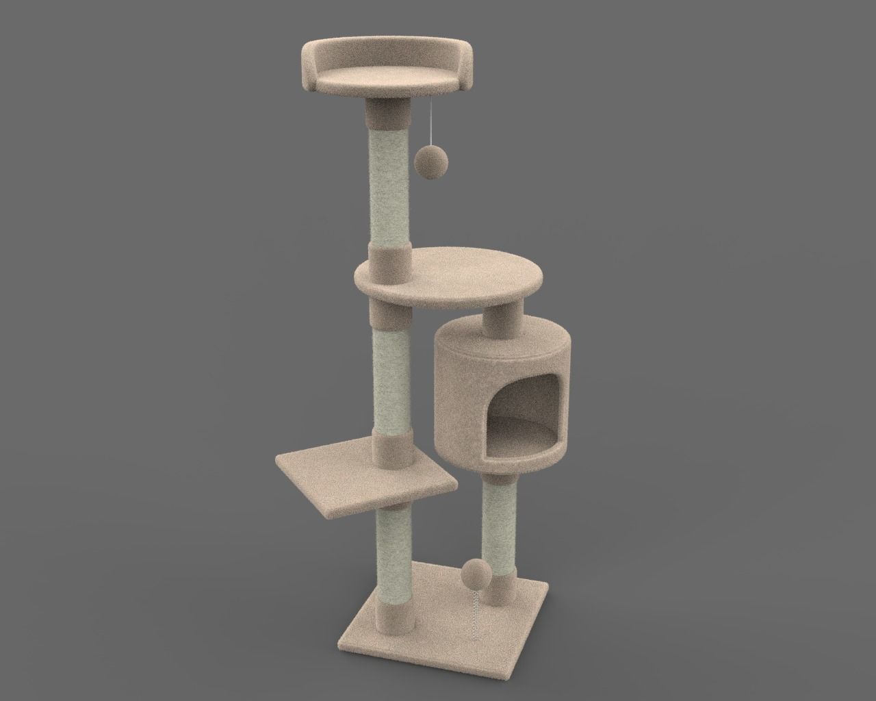 Purrshire Cat Tree 3D model_8