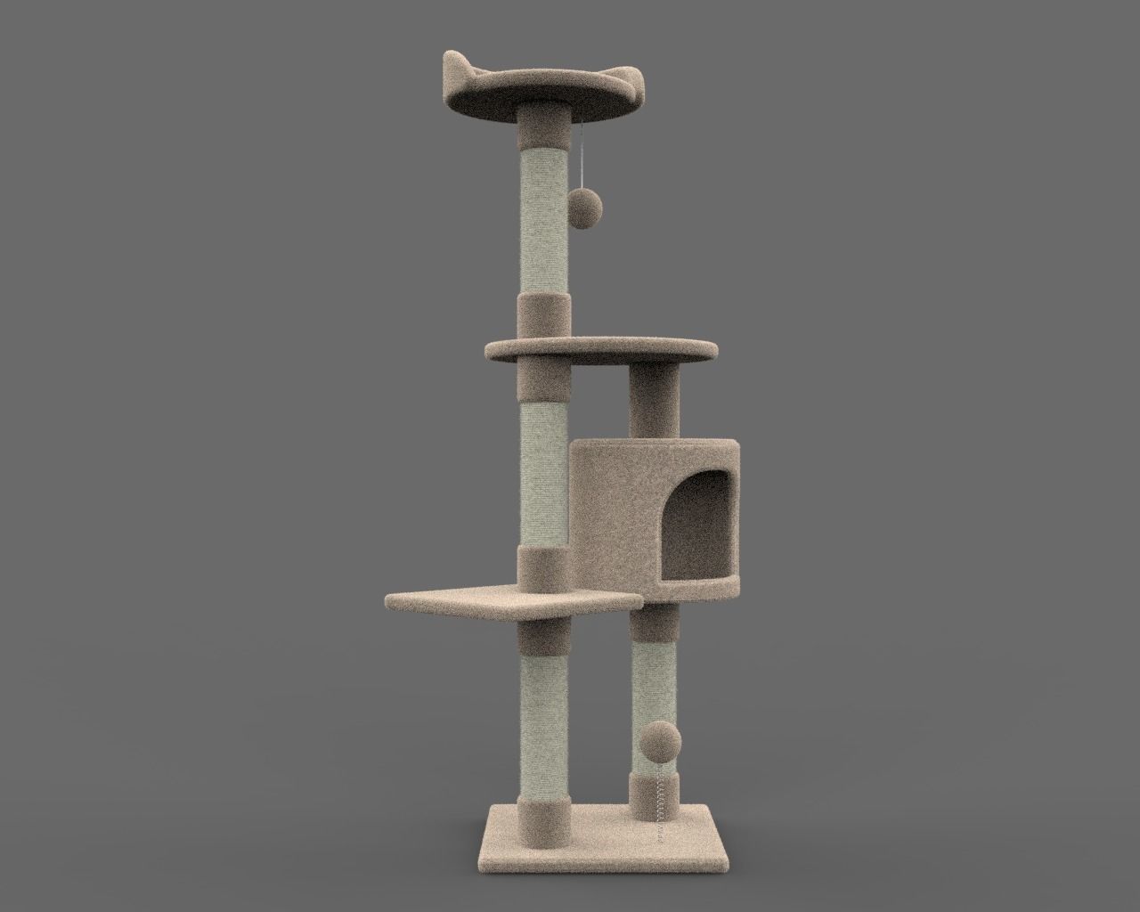 Purrshire Cat Tree 3D model_1