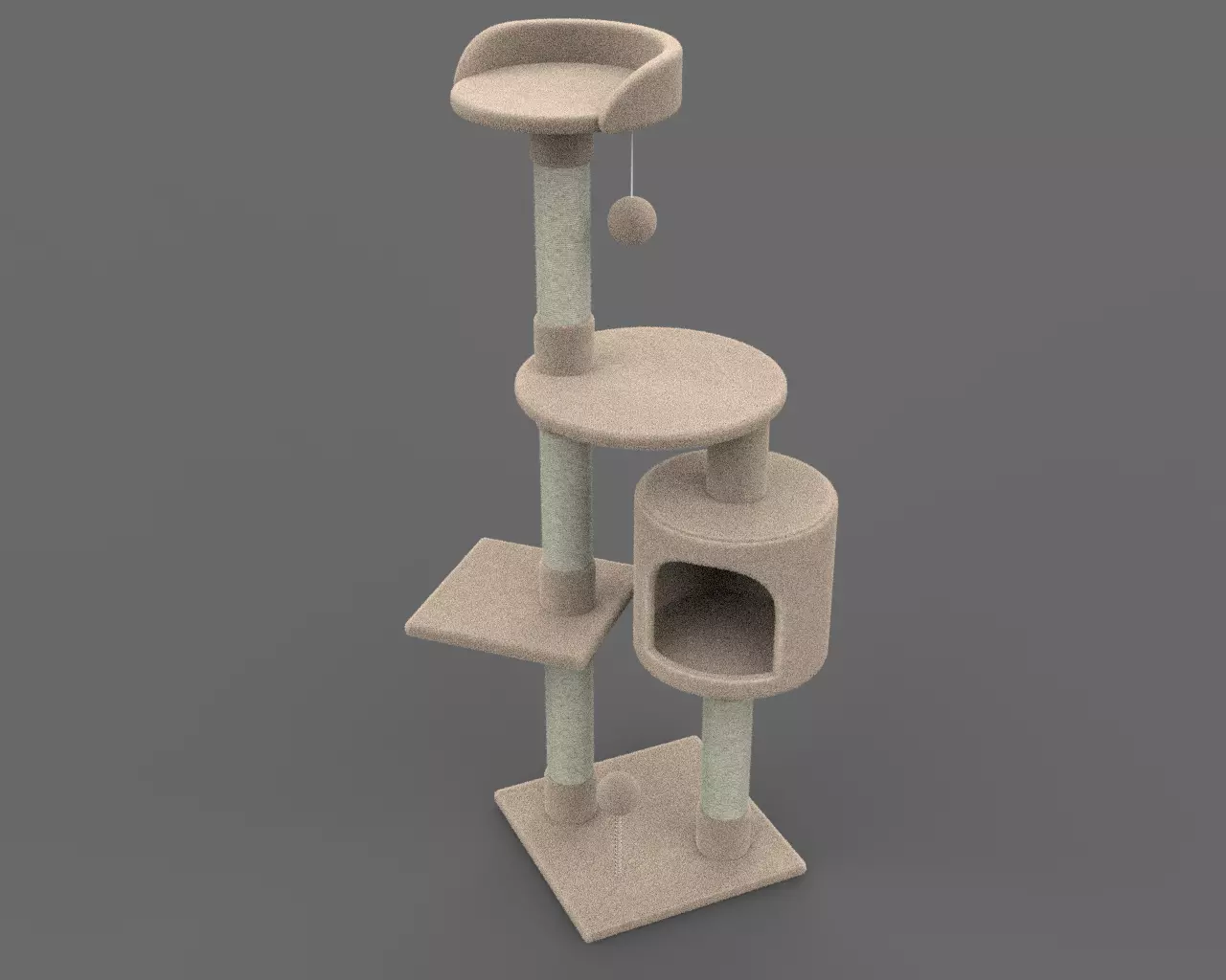 Purrshire Cat Tree 3D model_0