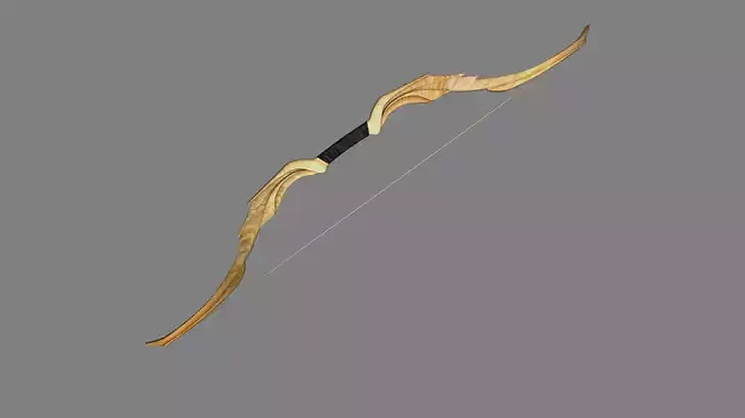 Wooden bow 3D model