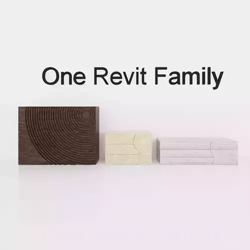 Wardrobe 4 - Full parametric Revit Family  Low-poly 3D model