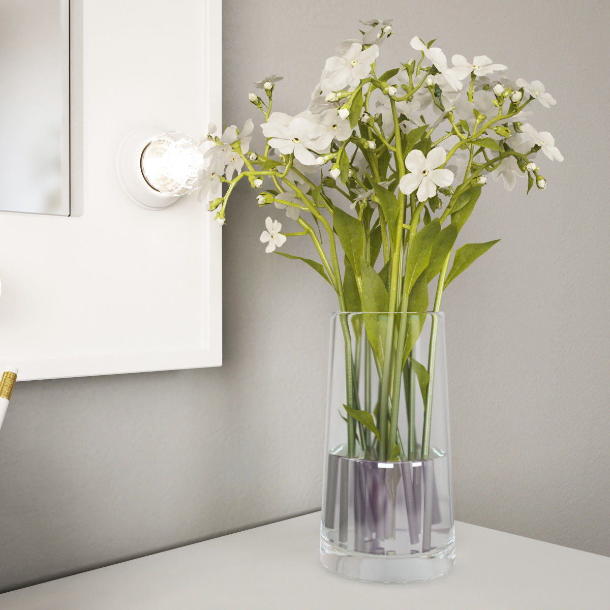 Workplace I Dressing table I Pottery Barn 3D model_3