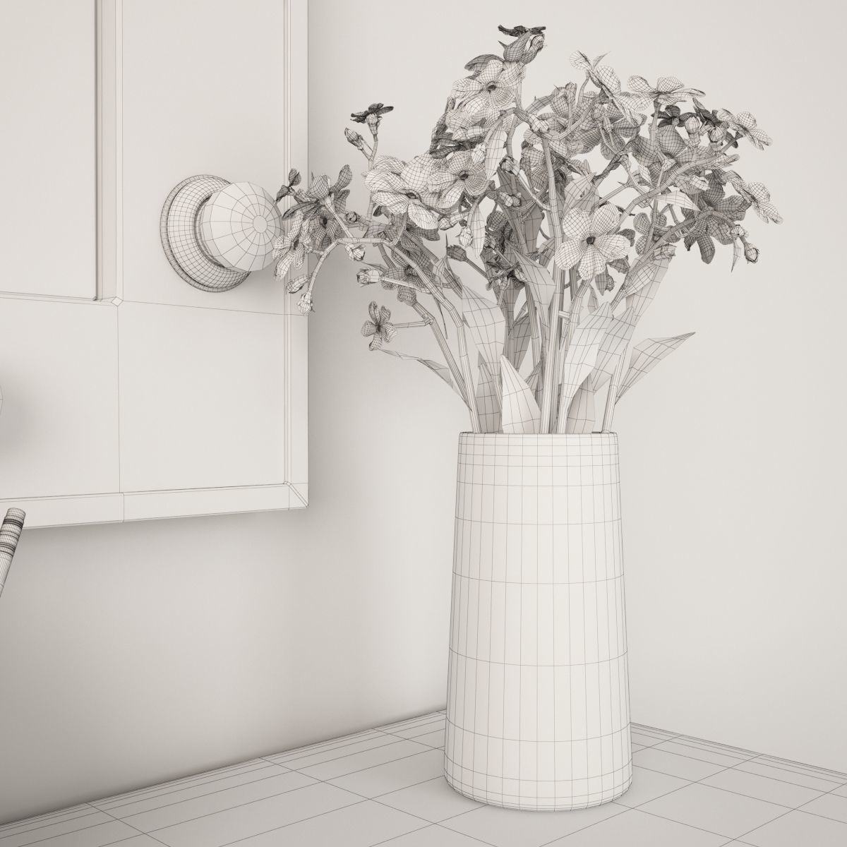 Workplace I Dressing table I Pottery Barn 3D model_7