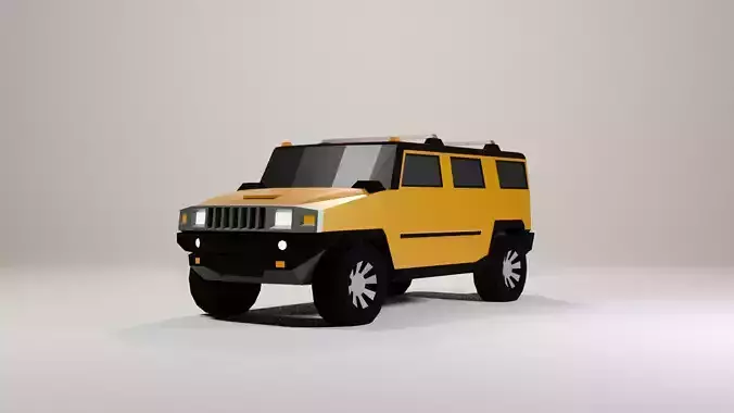 Low Poly Hummer suv