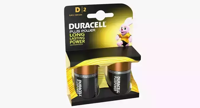 D Duracell Alkaline Battery Package