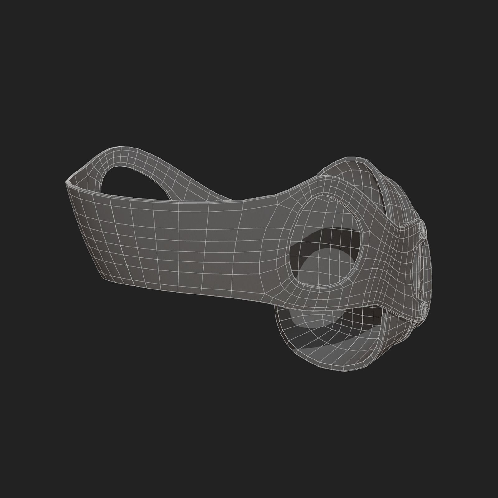 Gas mask protection isolated futuristic  Low-poly 3D model_11