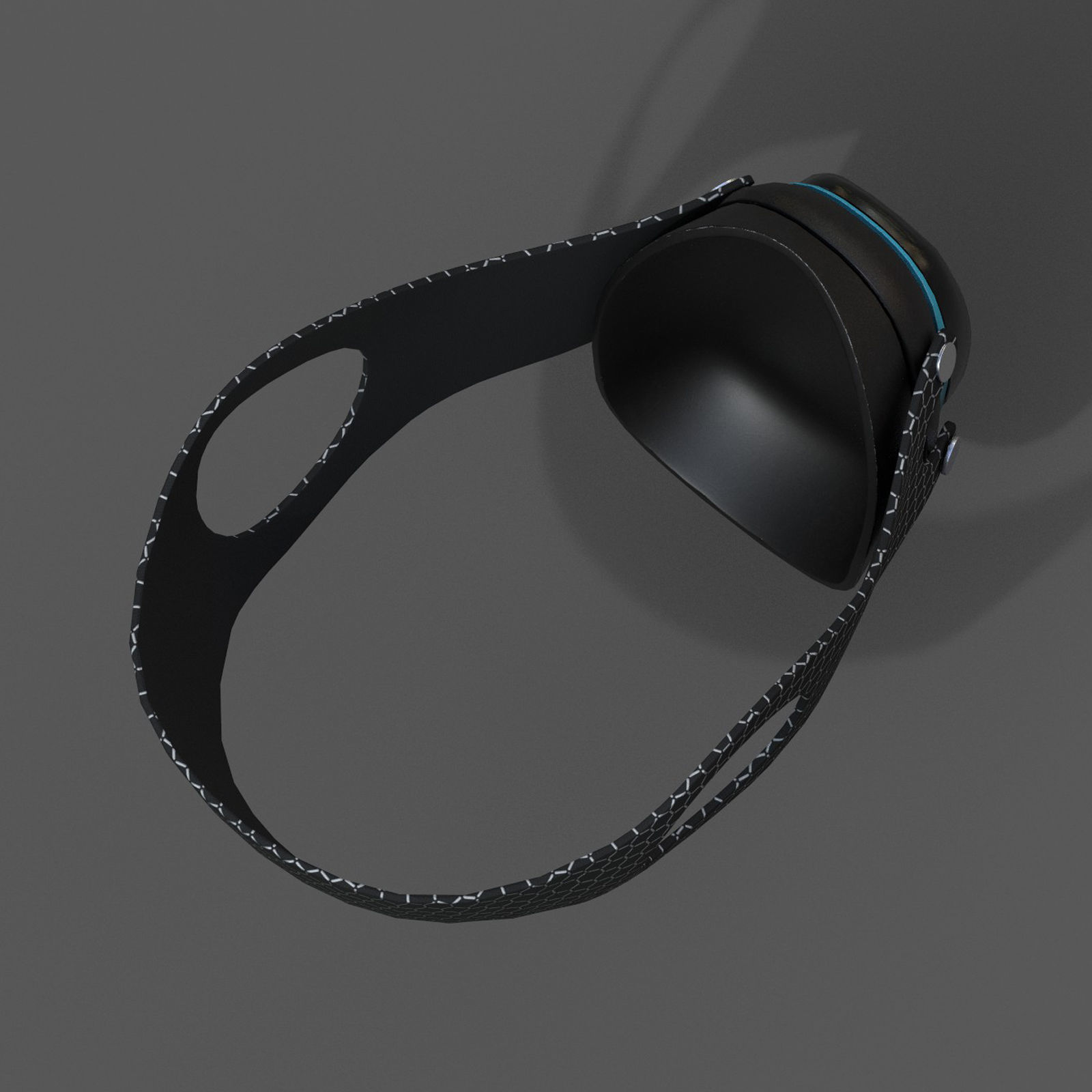 Gas mask protection isolated futuristic  Low-poly 3D model_7