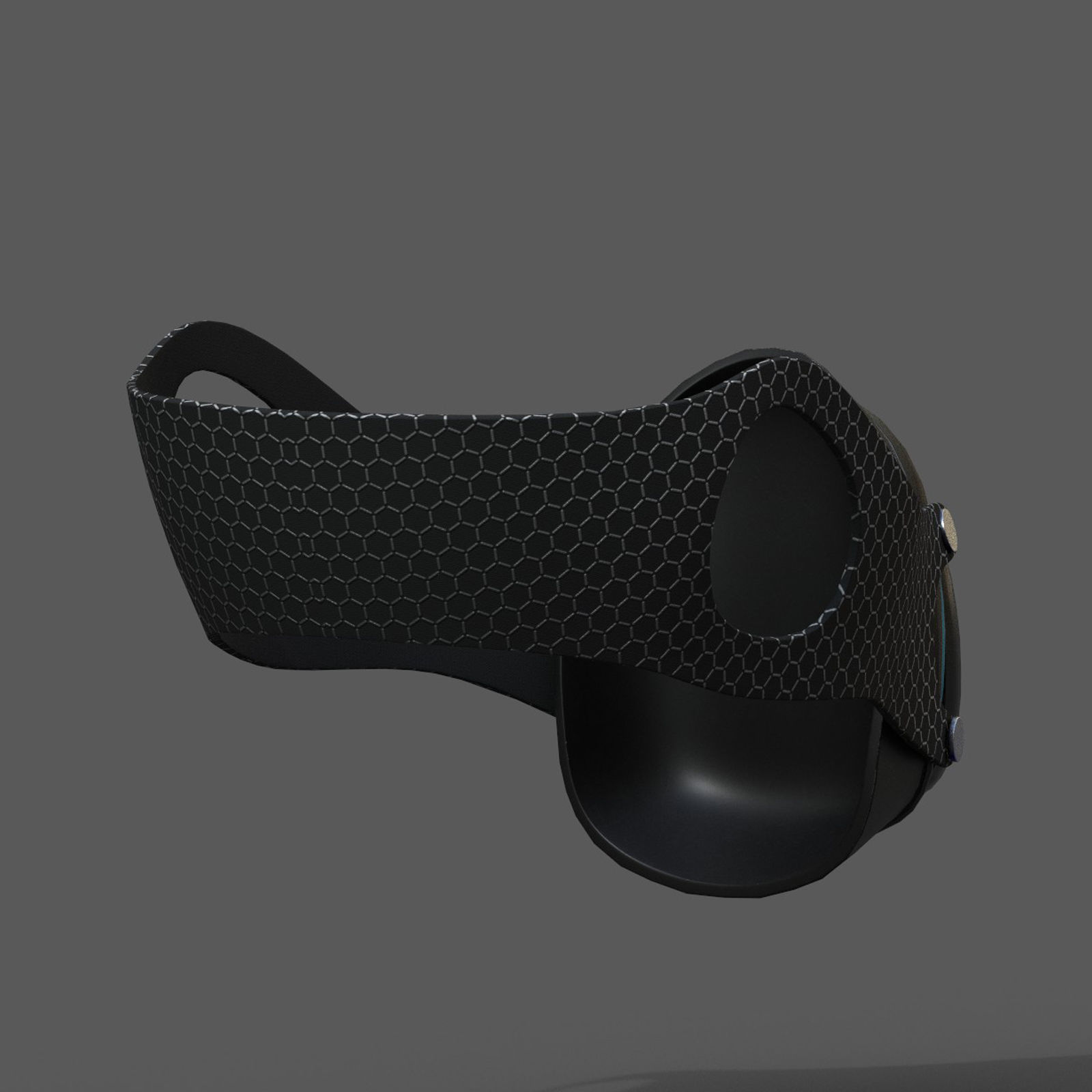 Gas mask protection isolated futuristic  Low-poly 3D model_4