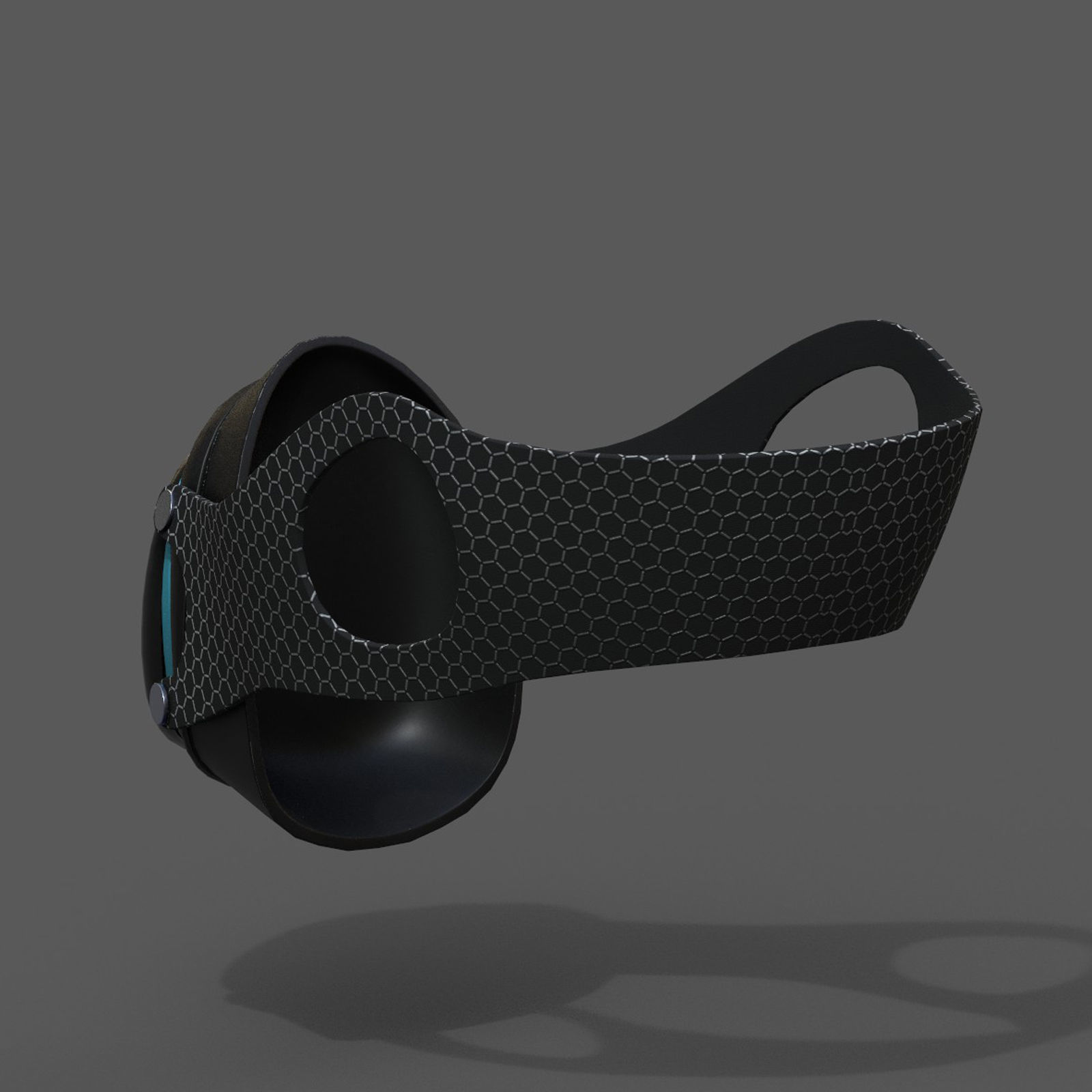 Gas mask protection isolated futuristic  Low-poly 3D model_9