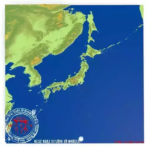 Japan elevation 3D model